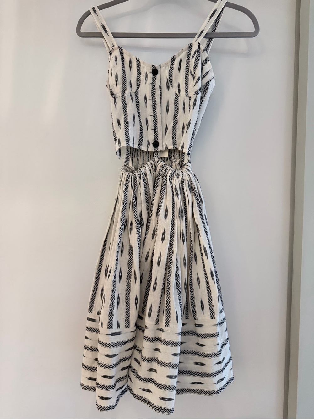 Samantha pleet Samantha Pleet Black & White Patterned Cutout Midi Dress NWT